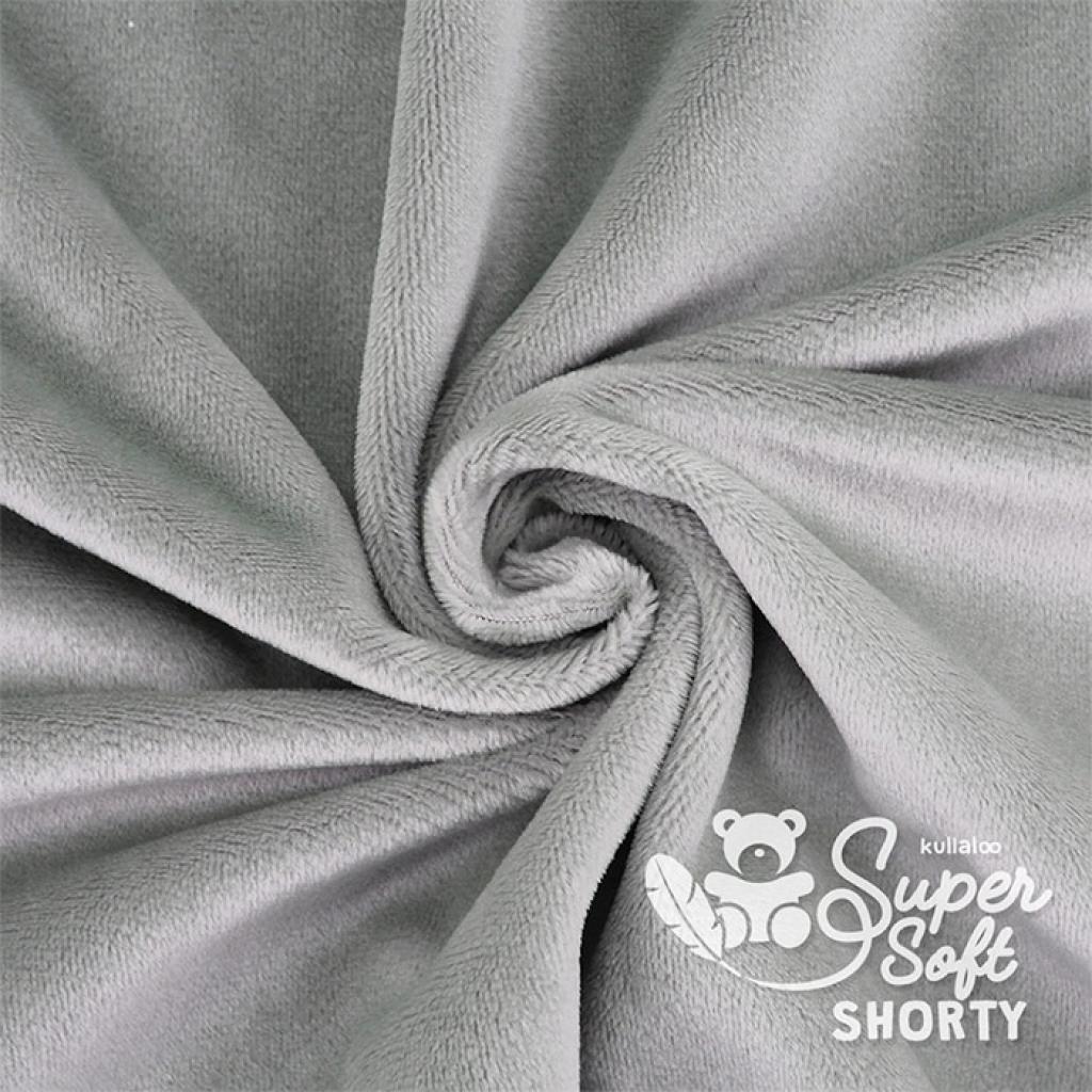 Plüschstoff Shorty uni 75x100cm hellgrau – Kullaloo